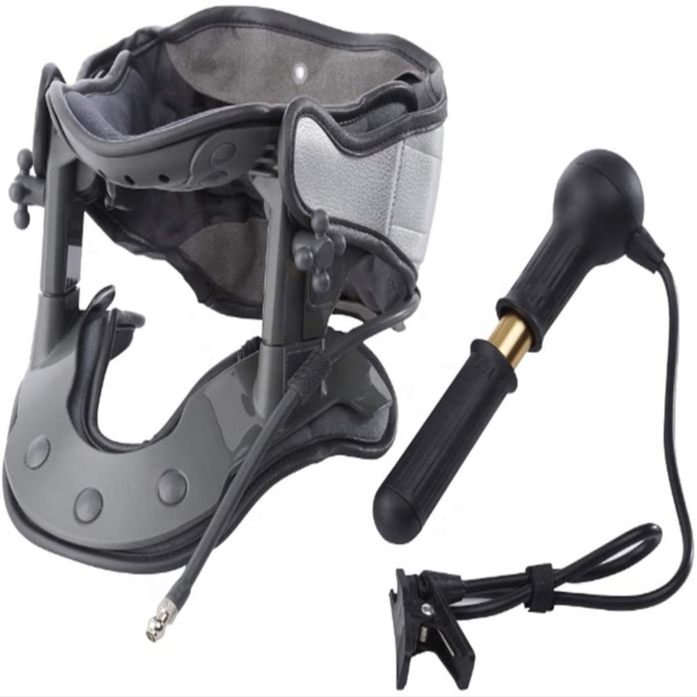 Samnuerly Adjustable Neck Traction Device, Cervical Traction Device for Neck and Shoulder Pain Relief Neck Stretcher for Improved Spine Alignment Neck Care Recover Tool