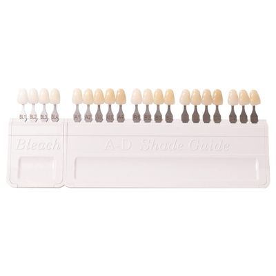 Dental Natural Die Material Shade Guide Teeth Bleach Whitening Denture Tooth Compared Tool(Size:20Colors)
