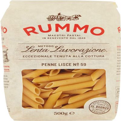 Rummo Pasta Penne Lisce n59 Pasta Made from Durable Wheat Semolina Bronze Paste 500 g Pack