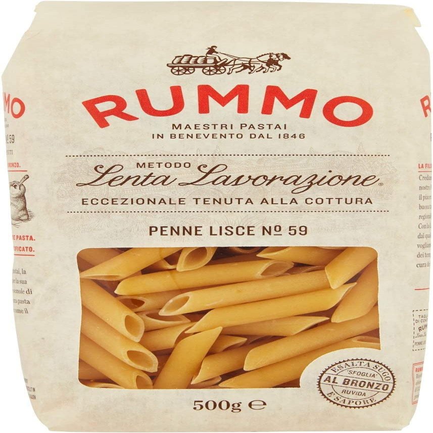 Rummo Pasta Penne Lisce n59 Pasta Made from Durable Wheat Semolina Bronze Paste 500 g Pack