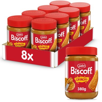 Biscoff - Sweet spread - Crunchy - Caramelised biscuit flavor - Vegan - Nut free - No colours or added flavours - 8x380g - 3,04kg