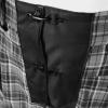 Men's Pleated Skirt Scottish Check Kilt Pleated Skirt Medieval Scotland Pleated Skirts High Waist Short Skirt Tartan Skater Skirt Checked Mini Skirt Streetwear Skirts, gray, M view 4