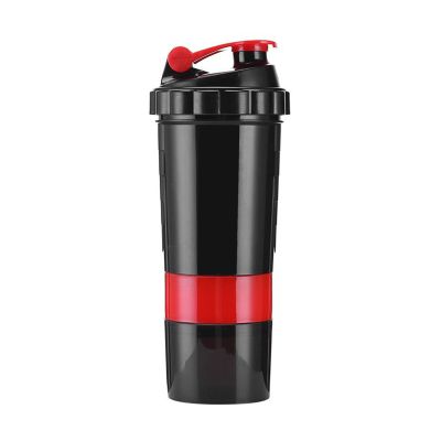 3 Layer Shaker Bottle Leakage Proof Portable Plastic Sports Mixer Cup for Protein Shakes and Meal Replacement Shakes