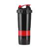 3 Layer Shaker Bottle Leakage Proof Portable Plastic Sports Mixer Cup for Protein Shakes and Meal Replacement Shakes view 1