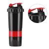 3 Layer Shaker Bottle Leakage Proof Portable Plastic Sports Mixer Cup for Protein Shakes and Meal Replacement Shakes view 2