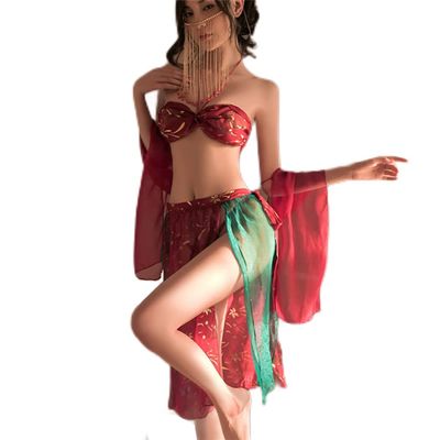 Andiwa Asian Chinese Geisha Cosplay Women's Chinese Style Cheongsam Lingerie Japanese Anime Costume (Flying Dancer,Free Size)