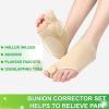 2Pcs/Pair Bunion Corrector Big Toe Straightener Bunion Pain Relief Sleeves for Hallux Valgus Overlapping and Hammertoe view 2