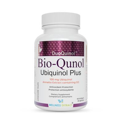 Wellness Extract Ubiquinol (CoQ10) Supplement with Geranylgeraniol (GG) | Natural Antioxidant |150 mg | Pack of 60 Softgels
