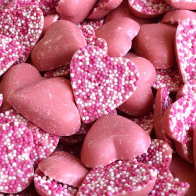 Hannah's and Kingsway Multi Size 500g Upto 3kg Bulk Chocolate Boxes - A Delicious Assortment of Hannah's and Kingsway Chocolate Treats! (Kingsway Pink Chocolate Hearts, 500g)