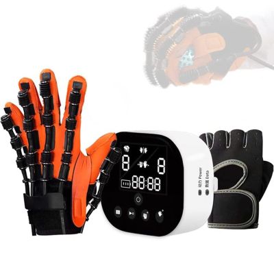 AALGO Rehabilitation Robot Gloves,Finger Extension Exercise for Stroke Hemiplegia Patients,for Patients With Hand Dysfunction Training Finger Flexion Correction,LeftHand-XL(child)