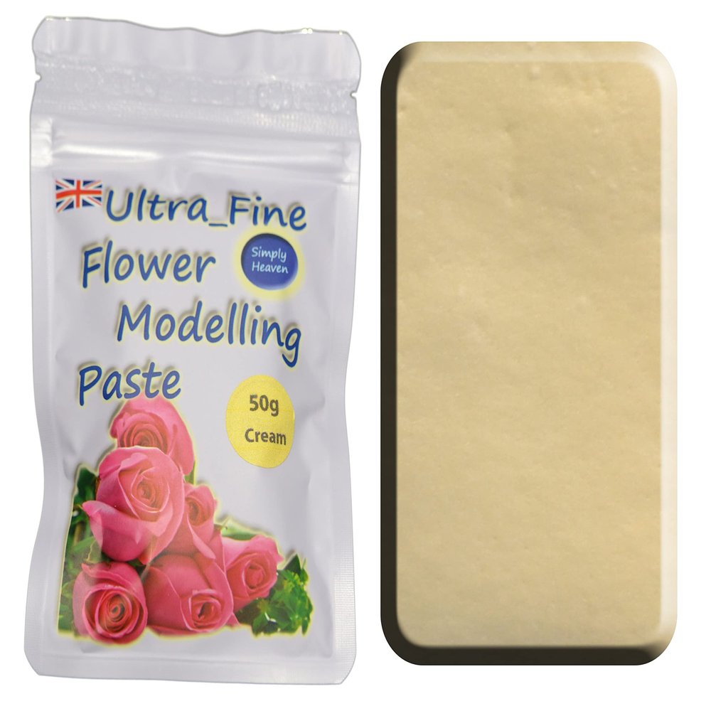 SimplyHeaven 50g Sugar Florist, Gum Paste - Sugarcraft Florest Flower Modelling (Cream)