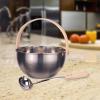 Ronyme Sauna Stainless Steel Bucket And Ladle Set Wood Handle Sauna Accessory view 4