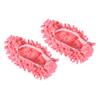 M METERXITY 1 Pair Washable Cleaning Shoes Cover - Floor Cleaning Dust, Chenille Duster Mop Slippers, Apply to House Office (Pink) view 1