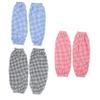 HONMEET Oilproof Arm Sleeves Oversleeves Protector 3 Pairs Plaid Pattern Cotton Linen for Kitchen Cooking Gardening Cleaning Work view 1