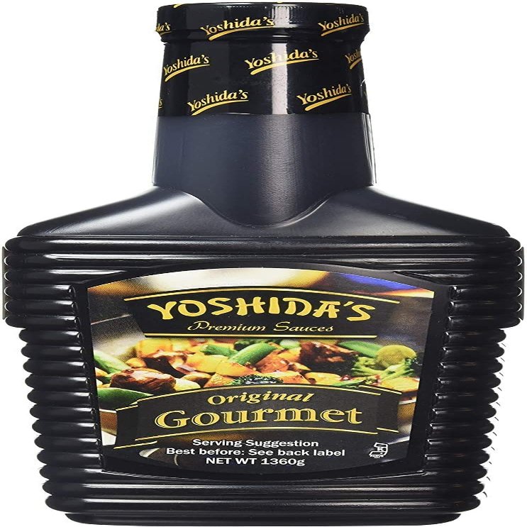 YOSHIDA'S Original Gourmet Sauce Large 1360g Bottle | Highly Concentrated Soya Based Marinade & BBQ Sause | Multipurpose Sause | Ideal for Marinade | Sold by Essential Products
