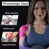 Kinesiology Tape Pro 3 Rolls, Waterproof Breathable Latex Free Tape, 10 inches Precut, 60 Precut Strips Strips for Knee Pain, Elbow, Shoulder Muscle & Joint Support (Pink view 4