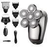 6 in 1 Men's Bald Razor Men's Electric Head Shaver for Bald Men's Electric Shaver Wet and Dry Shaver Beard Nose Hair Trimmer Care Kit Face and Head Shaver for Men with LED Display view 1