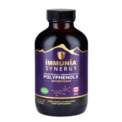 Immunia Synergy. Elderberry Supplement for Immune System Support - Powerful Natural Antioxidant. POLYPHENOLS Concentrate. Elderberries from Canada (1-Pack)