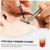 Beatifufu 3Pcs Cleaner Tweezers for False Lashes efficient Tweezers detergents Sponge Ball Household Major Auxiliary Tool Practical Cleaning Tool view 3