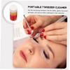 Beatifufu 3Pcs Cleaner Tweezers for False Lashes efficient Tweezers detergents Sponge Ball Household Major Auxiliary Tool Practical Cleaning Tool view 4