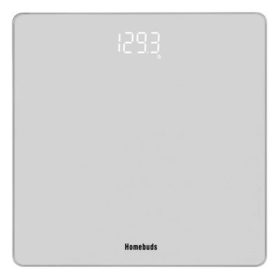 Homebuds Bathroom Scales for Body Weight, Precision 0.1lb by Our Professional Factory Since 2001, Weighing Scales LED Display and Step-On, 3*AAA Batteries Included, 28st/400lb/182kg, Silver