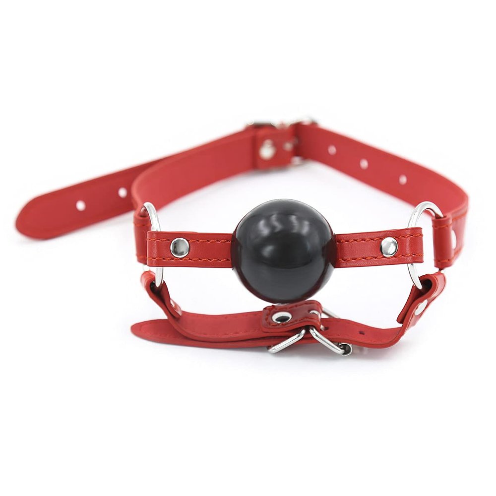 Adult Sex Passion Toy Mouth Plug Fun Products Silicone Solid Mouth Ball Binding Training Mouth Gag SM Torture Tools(Red)