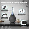 Enema Bulb Anal Douche Kit - with Shower Connect, 245ml Silicone Enema for Personal Hygiene & Refreshing Rinse, Anti-Backflow Valve & 7-Hole Nozzle, Filter Attachment Included (Black) view 3