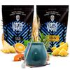 Yerba mate set with accessories - stimulating | Two-pack of yerba mate | Verde Mate Green | Guarana, ginseng, ginkgo biloba | Brazilian green yerba mate tea | Mild | Natural caffeine | 2x500g | 1kg view 1