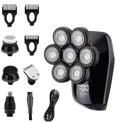 Bald Head Shaver for Men Electric Razor for Bald Men Head Electric Razor with Nose Trimmer Mens Rotary Shaver Grooming Kitwith Beard Clippers Waterproof Wet/Dry Hair Clippers Beard Trimmer