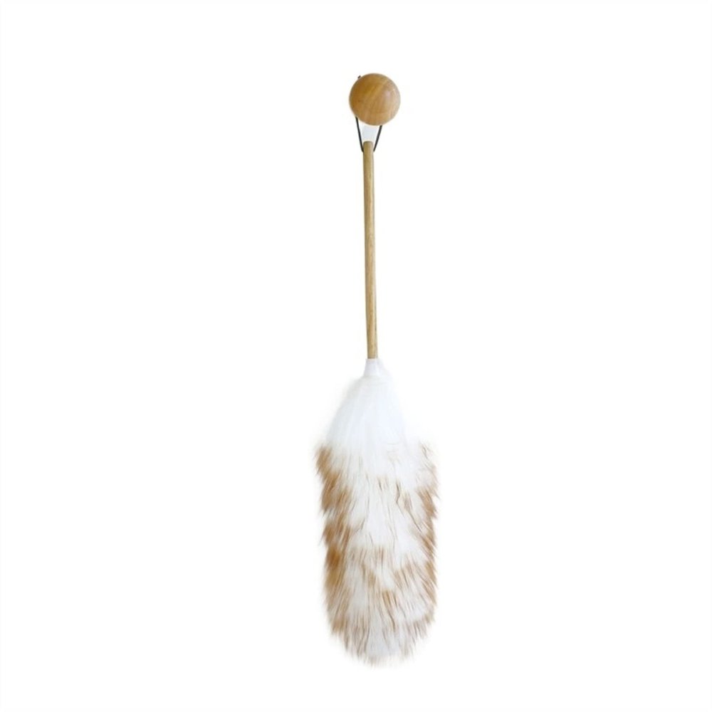 Duster Washable Duster White Feather Duster Wool Duster Feather Duster Household Cleaning Artifact Ash Sweeper Brush Interior Microfiber Duster Cobweb Duster (Color : Long section 58cm) (Long Secti