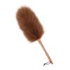 ACiyD Feather Duster Soft Wool Feather Duster with Wood Handle Brush Cleaning Tool Lambswool Dusters for Cleaning Vehicles Office and Housework Dusting Handle Dusters (Color : Pink-medium) (Brown) view 1