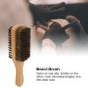 Double Sided Beard Brush for Men, Hair Styling Comb with Nylon Bristles and Rubber Wood Handle, Versatile Hair Beard Brush for Cleansing and Exfoliating, Ergonomic Mustache Brush for Home Salon view 3