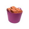 75L Pink Heavy Duty Extra Large Flexi Tub Rubble Container Flexible Versatile Plastic Storage Bucket, Horse Feeder, Home Garden Tub (Pink, 75L) view 2