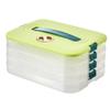 KnDelbox Storage Box Fridge Dumplings Freezing Multi-Layer Freezing Quick Freezer Dumpling Box Green view 1