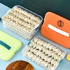 KnDelbox Storage Box Fridge Dumplings Freezing Multi-Layer Freezing Quick Freezer Dumpling Box Green view 3