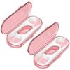 Baokuan Floss Toothpick Set 2 Boxes Portable Dental Floss Picks Teeth Oral Cleaning Tools with Storage Case for Family Hotel Travel view 1