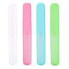 4pcs Plastic Toothbrush Case Travel Cover Holder Storage (Pink, Blue, Green and White) view 1