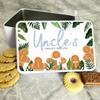 Fingerprint Designs Gingerbread Uncle's Sweet Treats Personalised Gift Cookies Treats Biscuit Tin view 1