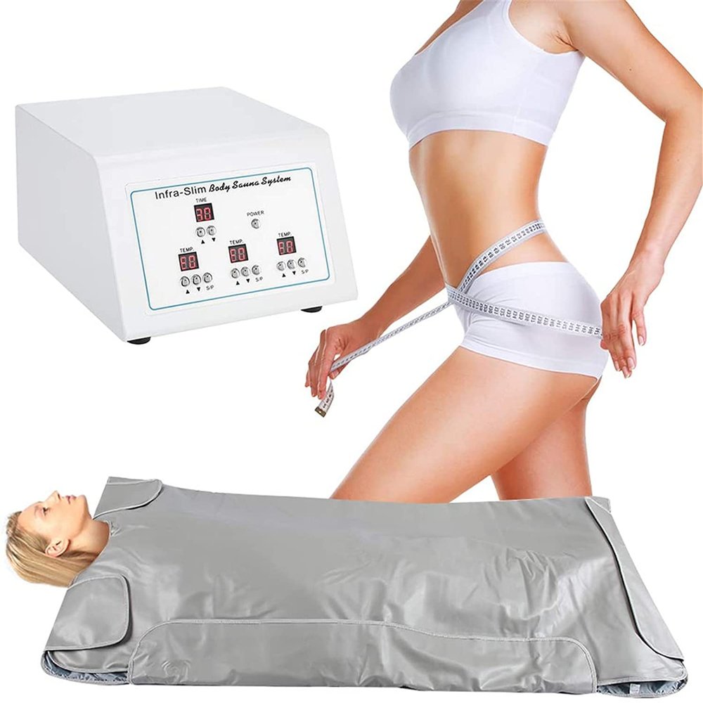 Infrared Sauna Blanket with 3 Independent Temperature Zone, Professional Detox Therapy Home Spa Beauty Device, Portable Sauna Suitable for Personal Health Care