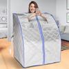 Portable Sauna Tent With Chair, Sauna Portable Far-Infrared Sauna Cabin Sauna Bath Box Slimming Body Face Sauna Steam Cabin Personal Spa Lose Weight And Remove Toxin UK Plug (Silver) view 2