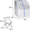 Portable Sauna Tent With Chair, Sauna Portable Far-Infrared Sauna Cabin Sauna Bath Box Slimming Body Face Sauna Steam Cabin Personal Spa Lose Weight And Remove Toxin UK Plug (Silver) view 3