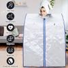 Portable Sauna Tent With Chair, Sauna Portable Far-Infrared Sauna Cabin Sauna Bath Box Slimming Body Face Sauna Steam Cabin Personal Spa Lose Weight And Remove Toxin UK Plug (Silver) view 4