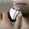 Mini Electric Shaver- Portable Men Electric Shaver USB Rechargeable Men Grooming Razor, Pocket Size Mini Shaver Washable for Travel (Black) view 2