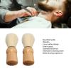 2Pcs Hand Crafted Shaving Brush for Men, Professional Synthetic Beard Brush with Wooden Handle, Practical Beard Care Shaving Cream Brush for Residue Removal, Home Salon Face Grooming Tool view 2