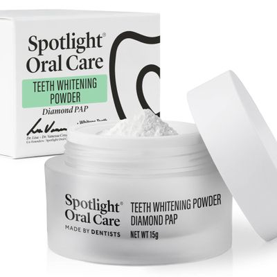 Spotlight Oral Care Teeth Whitening Powder - Made by Dentists | PAP+, Hydroxyapatite & Diamond Powder | Non-Abrasive & Enamel-Safe | Suitable for Sensitive Teeth & Dental Work | Instant Whitening