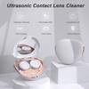 MORATER Ultrasonic Contact Lens Cleaning Machine,2 Modes High Frequency Vibration 360 Cleaning Portable Automatic Cleaner with Ultrasonic Eye Contact Lenses Cleaner with Cosmetic Mirror (White) view 3
