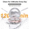 MORATER Ultrasonic Contact Lens Cleaning Machine,2 Modes High Frequency Vibration 360 Cleaning Portable Automatic Cleaner with Ultrasonic Eye Contact Lenses Cleaner with Cosmetic Mirror (White) view 4