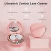 MORATER Ultrasonic Contact Lens Cleaning Machine,2 Modes High Frequency Vibration 360 Cleaning Portable Automatic Cleaner with Cosmetic Mirror (Pink) view 3