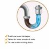 Lizzy 3 x Drain and Plug Hair Unblocker Sachets, Removes from Baths, Showers and Sinks, Unblocks Bathroom Pipes & Drains Away Fast & Easy (1) view 2
