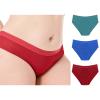 Jamron Womens 3 Pack Period Pants Menstrual Underwear Leakproof Incontinence Pants Heavy Flow Extra Protection Knickers Blue + Green + Red 5XL view 1